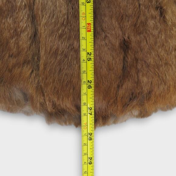 Vintage Rabbit Fur Coat Brown & Gray Made in Hong Kong - Women’s Small - Picture 10 of 10